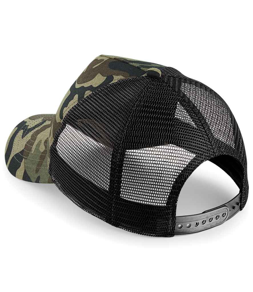 Beechfield Camo Snapback Trucker Cap