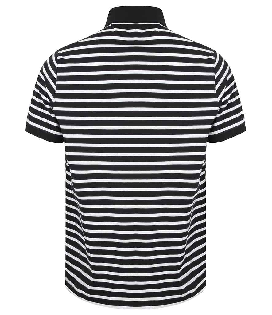 Front Row Striped Jersey Polo Shirt