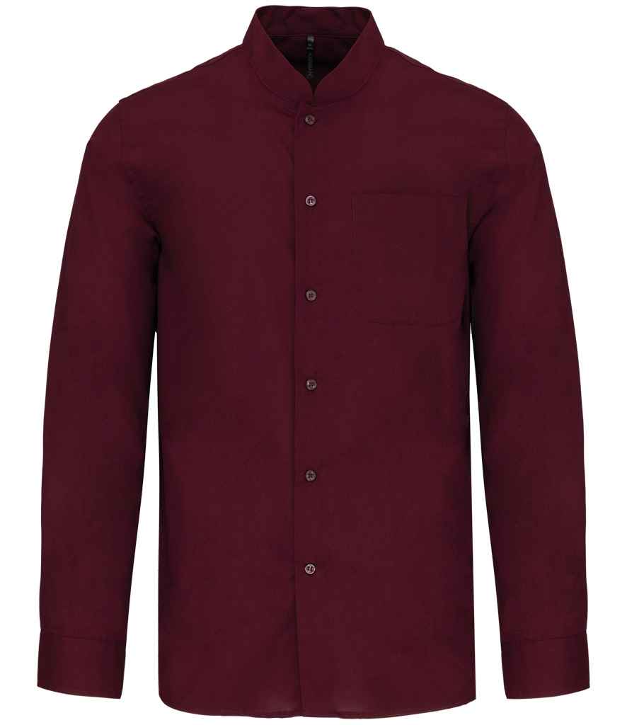 Kariban Long Sleeve Mandarin Collar Shirt