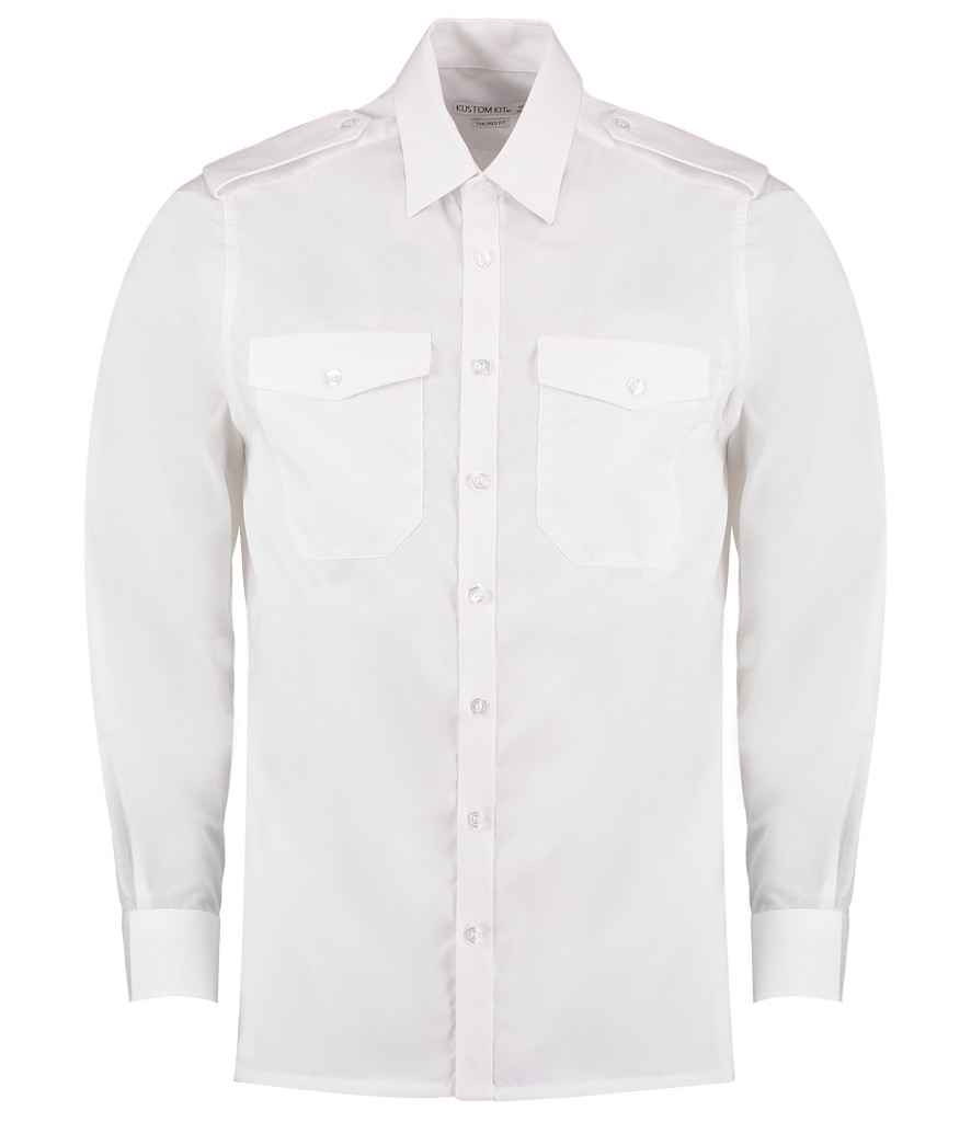 Kustom Kit Long Sleeve Tailored Pilot Shirt