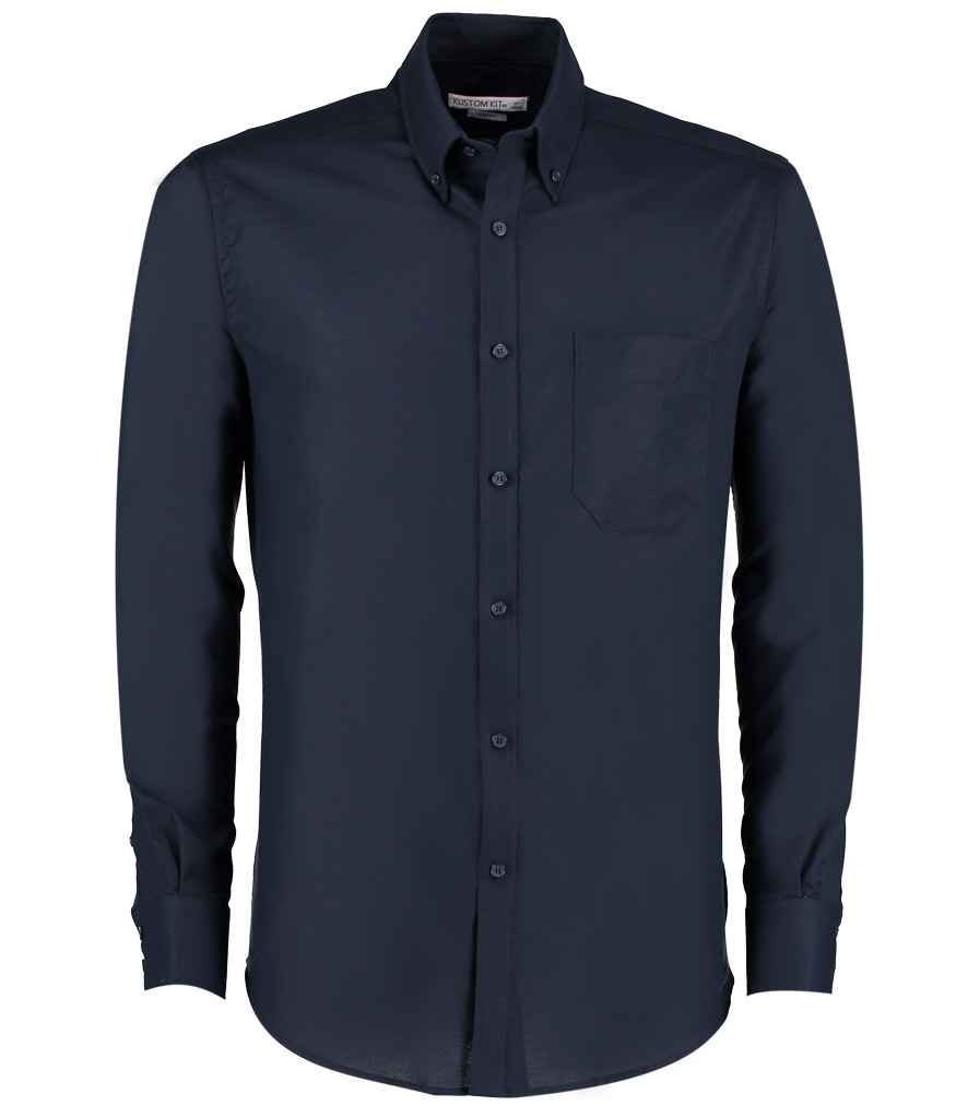 Kustom Kit Long Sleeve Slim Fit Workwear Oxford Shirt