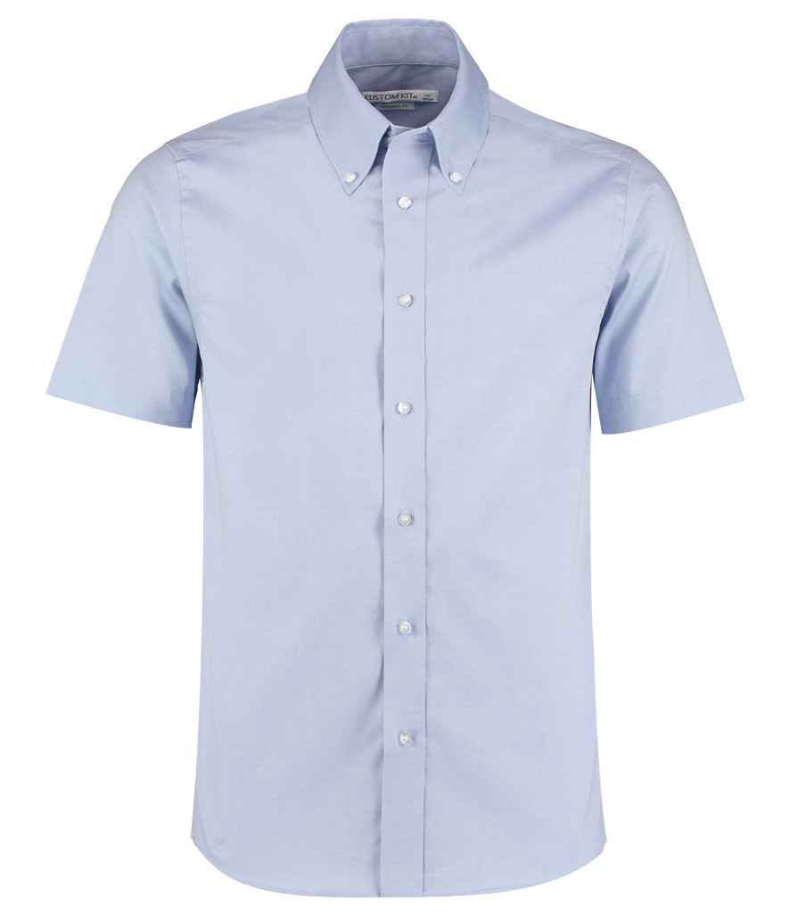 Kustom Kit Premium Short Sleeve Tailored Oxford Shirt