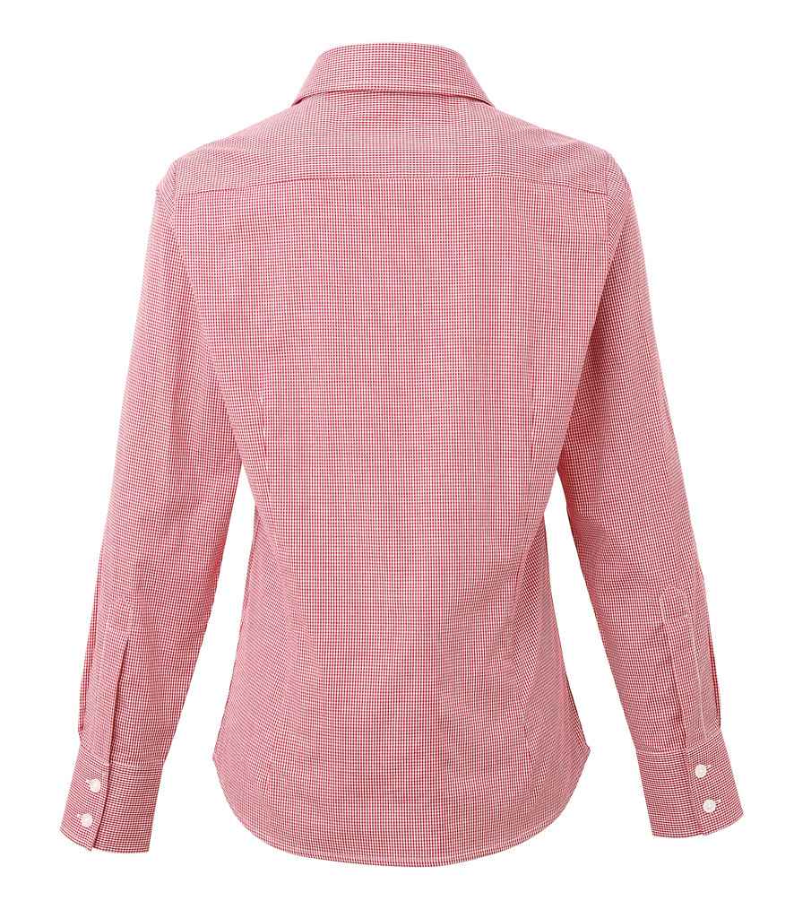 Premier Ladies Gingham Long Sleeve Shirt