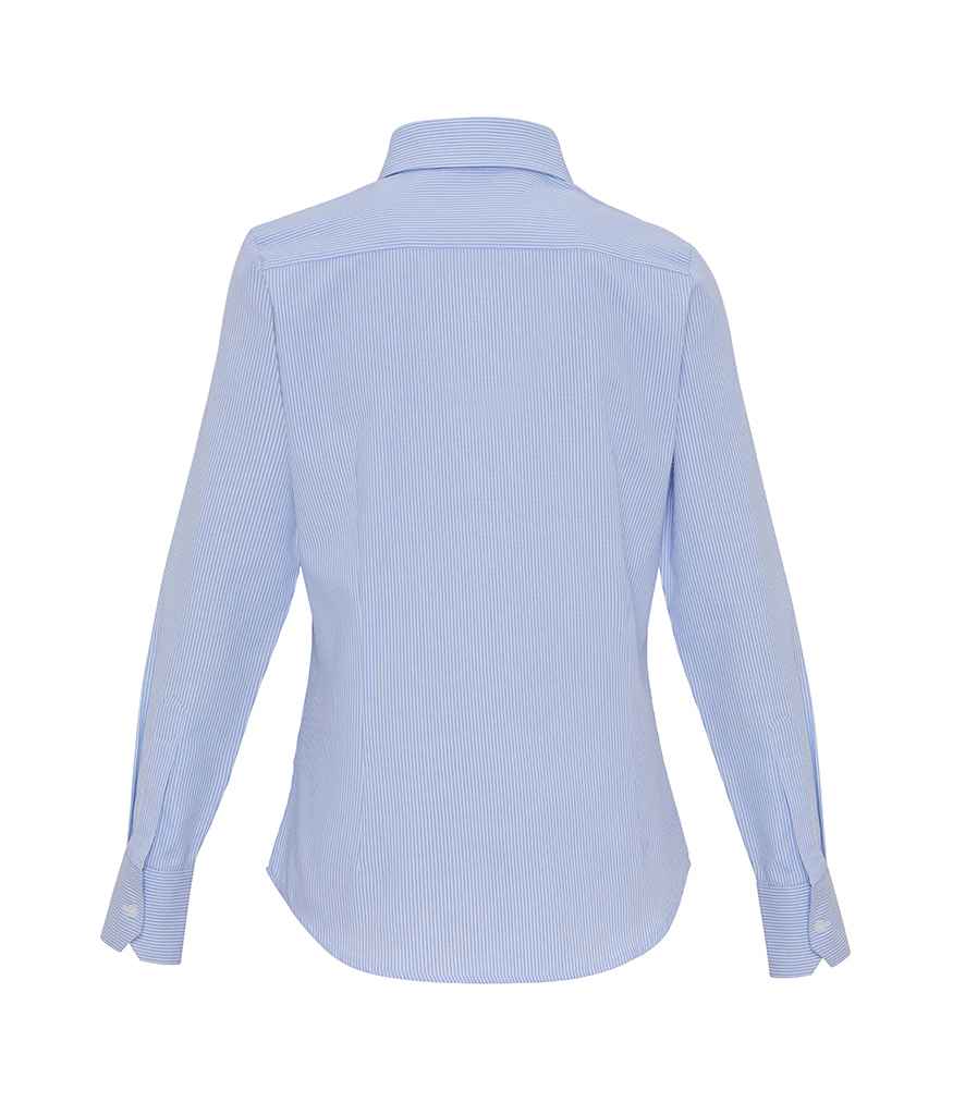 Premier Ladies Long Sleeve Striped Oxford Shirt