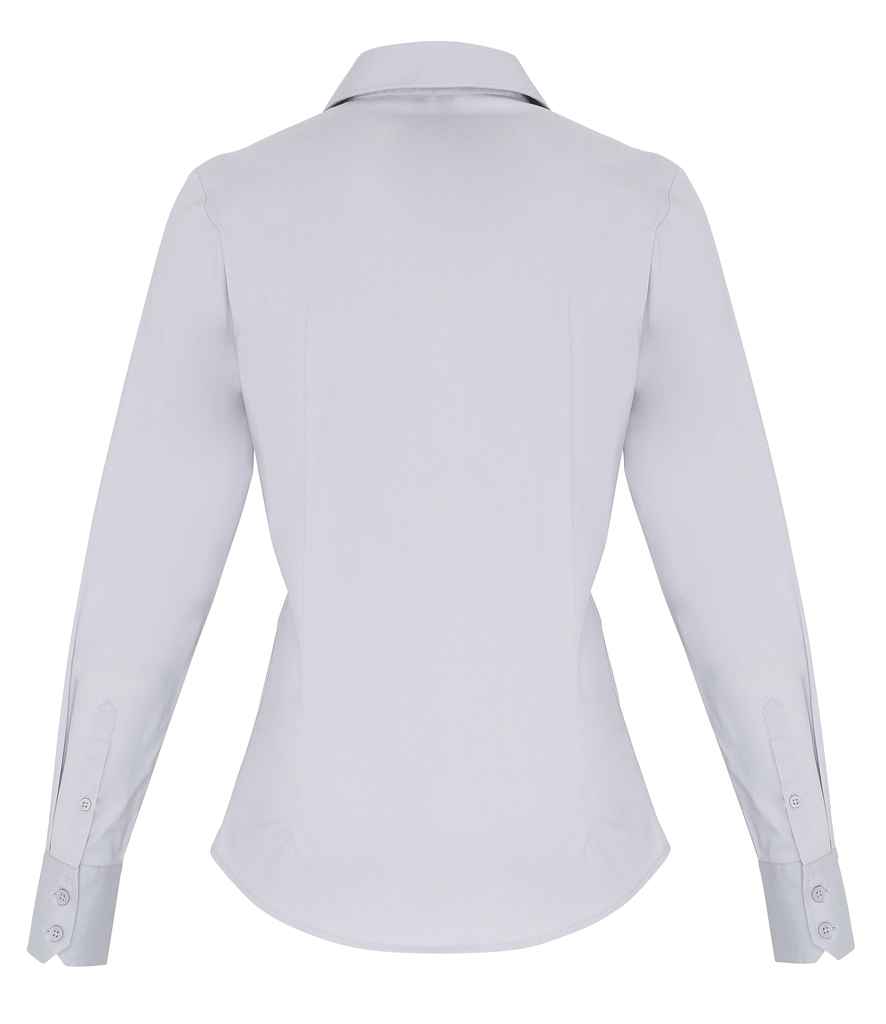 Premier Ladies Long Sleeve Stretch Fit Poplin Shirt