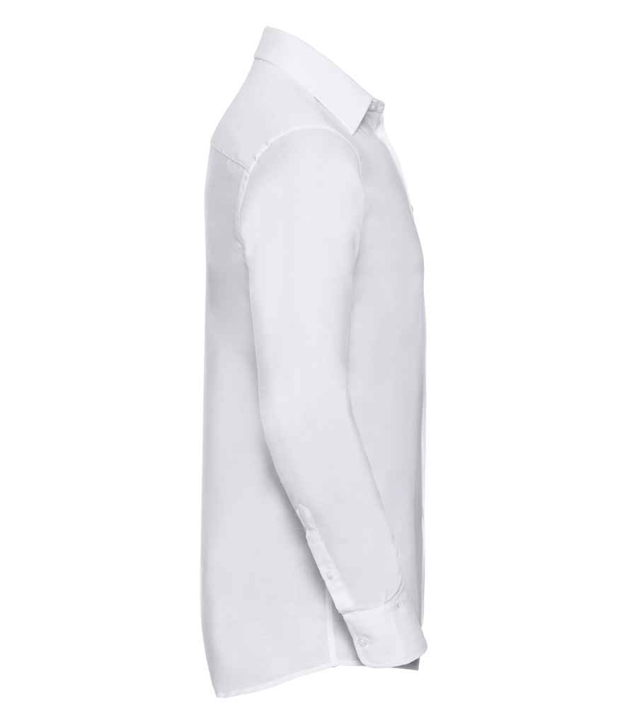 Russell Collection Long Sleeve Tailored Oxford Shirt