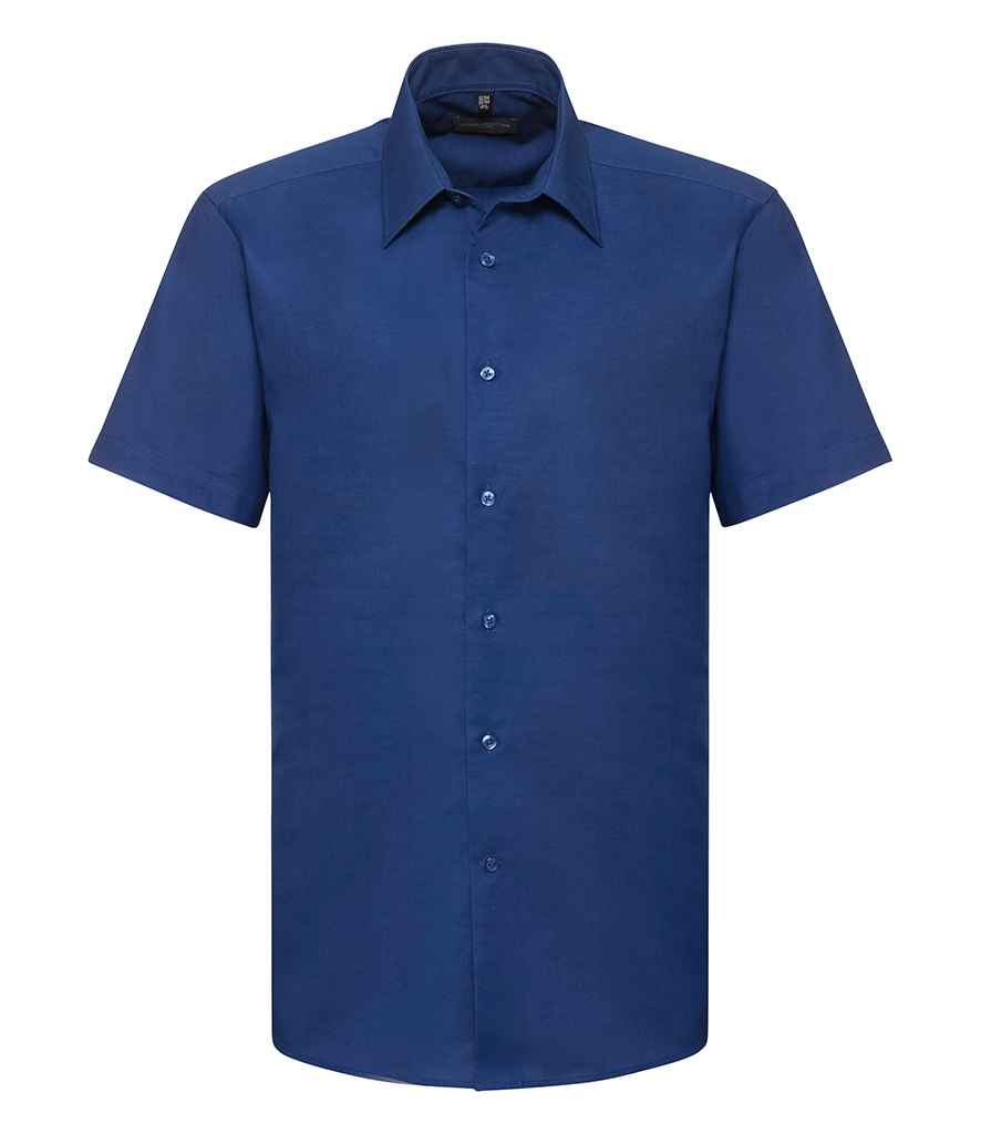 Russell Collection Short Sleeve Tailored Oxford Shirt