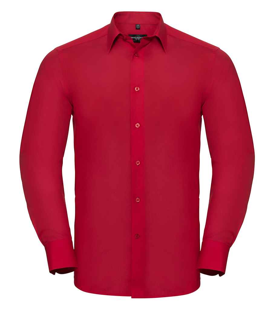 Russell Collection Long Sleeve Tailored Poplin Shirt