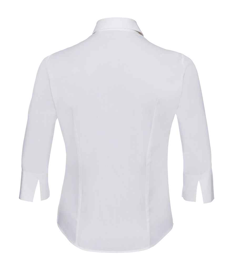 Russell Collection Ladies 3/4 Sleeve Easy Care Fitted Shirt