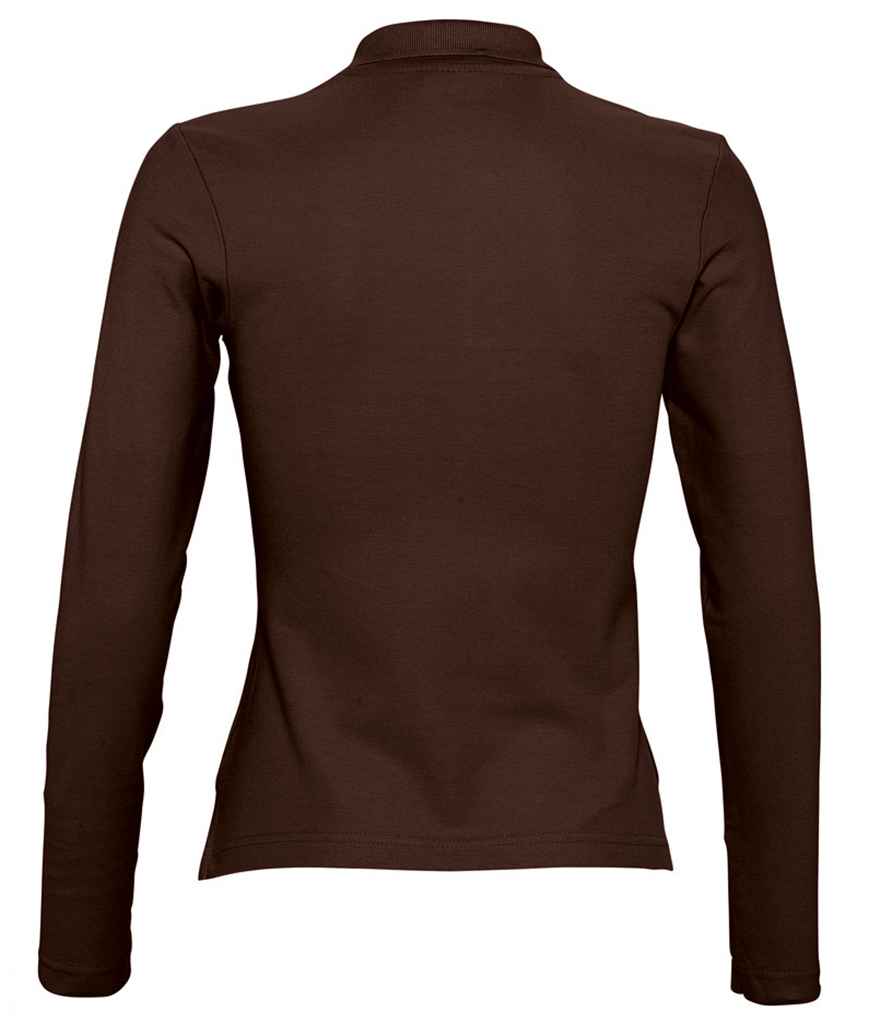 SOL'S Ladies Podium Long Sleeve Cotton Piqué Polo Shirt