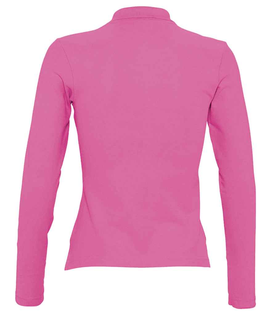 SOL'S Ladies Podium Long Sleeve Cotton Piqué Polo Shirt