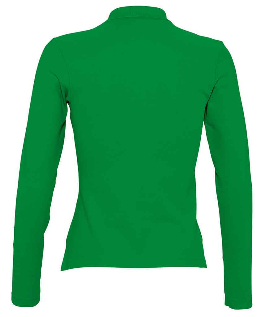 SOL'S Ladies Podium Long Sleeve Cotton Piqué Polo Shirt