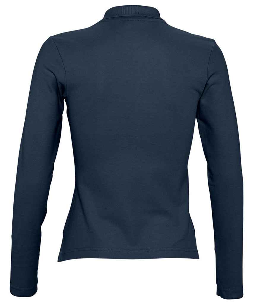 SOL'S Ladies Podium Long Sleeve Cotton Piqué Polo Shirt