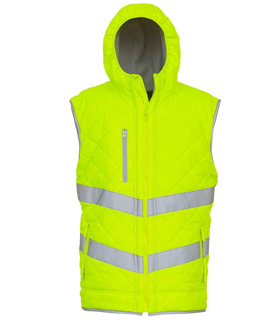 Yoko Hi-Vis Kensington Hooded Gilet